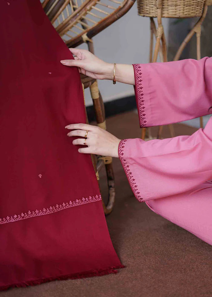 Heavy Embroidered Dhanak Suit (Embroidered Dhanak Shawl)