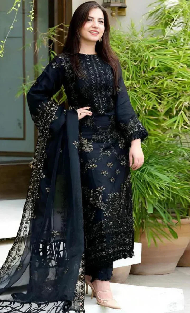 3PC Heavy Embroidered Suit