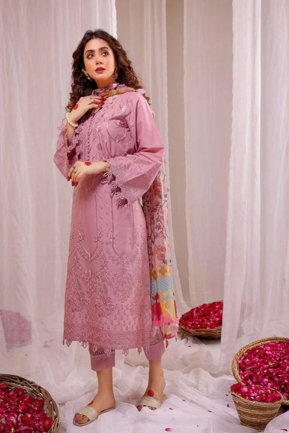 3pc Lawn Heavy Embroidered