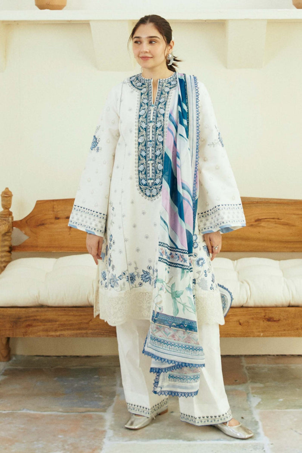 3pc Lawn Heavy Embroidered