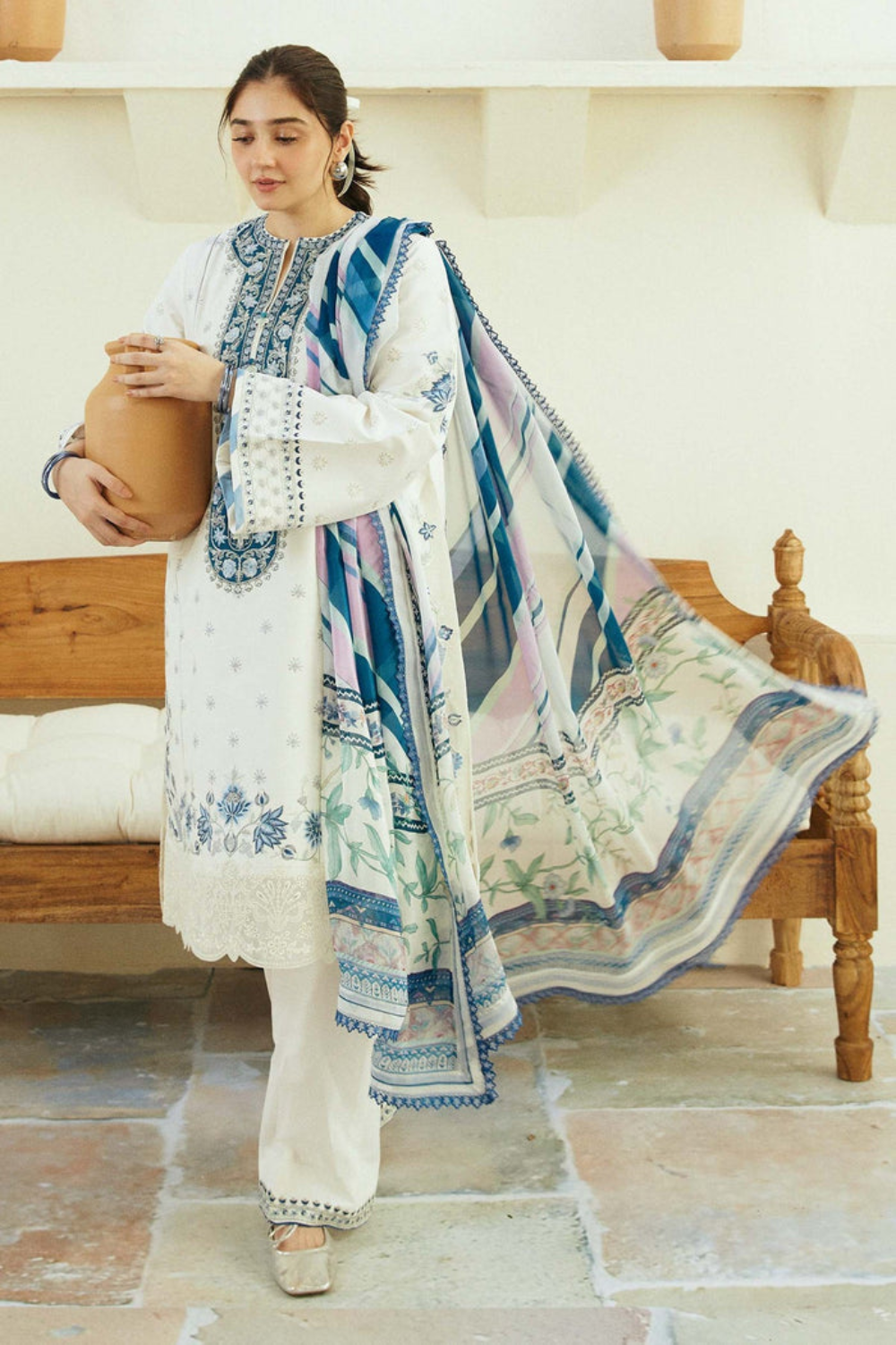 3pc Lawn Heavy Embroidered