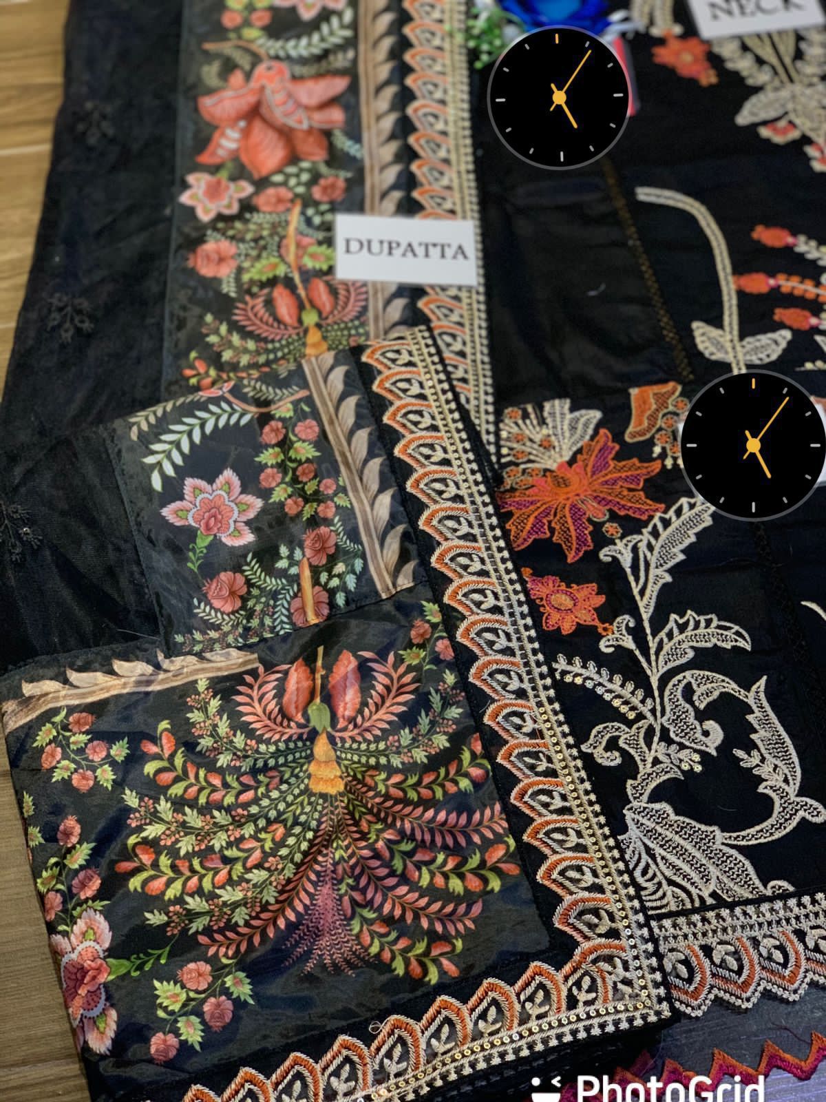 SATEEN lawn fully heavy embroidered spengle work